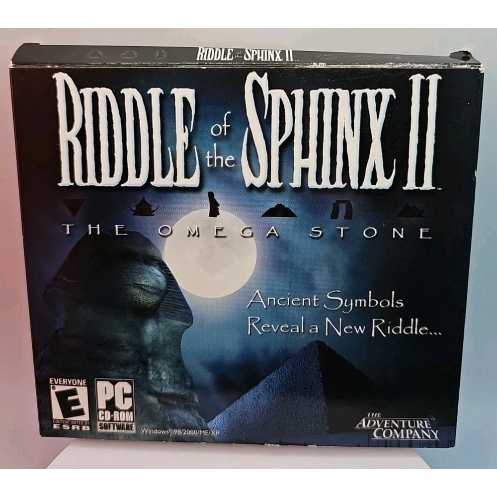 Riddle of the Sphinx II 2: The Omega Stone (PC CD-ROM, 4 Discs) With Manual